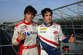 Eddie Cheever (left) and Riccardo Agostini