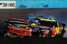 Jeff Gordon and Clint Bowyer collide at Phoenix