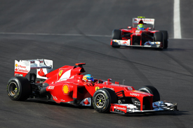 Fernando Alonso leads Felipe Massa at Austin