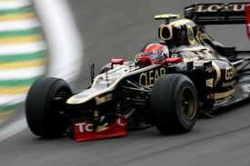 Romain Grosjean's damaged Lotus, Interlagos 2012