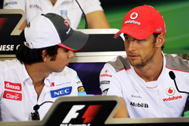 Sergio Perez Sauber Jenson Button McLaren 2012 GP