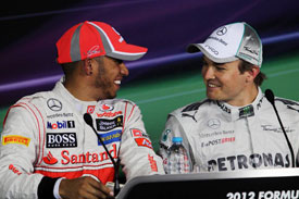 Lewis Hamilton Nico Rosberg F1 2012