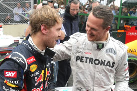 Michael Schumacher Sebastian Vettel 2012