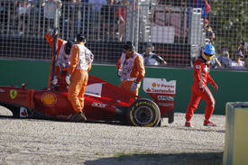 Fernando Alonso spins in Melbourne qualifying 2012