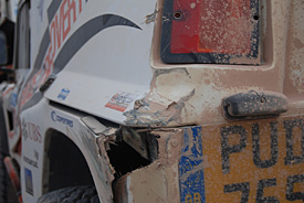 The damaged Wildcat