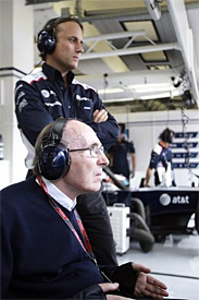 Parr with Frank Williams