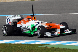 Paul di Resta Force India 2013 F1 test Jerez