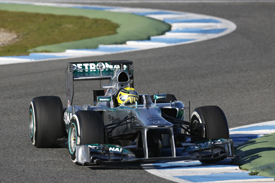 Nico Rosberg, Mercedes, Jerez F1 test, February 2013
