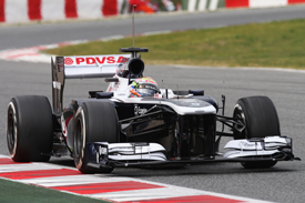 Williams Pastor Maldonado F1 test Barcelona 2013