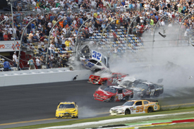 Kyle Larson crash, Daytona NASCAR Nationwide 2013