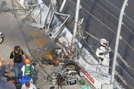 Fence damage at Daytona