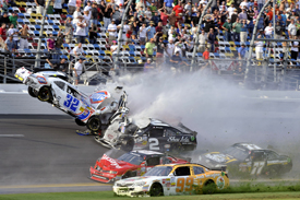 Kyle Larson crash, Daytona NASCAR Nationwide 2013