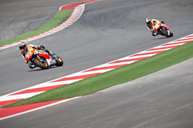 Marc Marquez and Dani Pedrosa, Honda, Austin MotoGP test March 2013