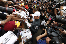 Nico Rosberg and Lewis Hamilton