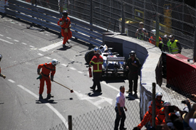 Pastor Maldonado, Williams, Monaco GP crash 2013