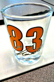 Charlie Kimball shot glass