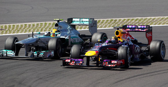 Lewis Hamilton Sebastian Vettel F1 2013