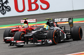 Esteban Gutierrez, Sauber and Felipe Massa, Ferrari, Belgian GP 2013, Spa