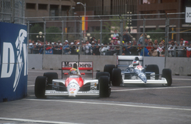 Senna heads for victory in Phoenix in 1990 having qualified fifth, the lowest grid spot he ever won a grand prix from