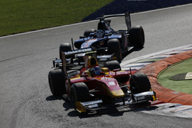 Fabio Leimer, Racing Engineering, leads Sam Bird, Monza GP2 2013
