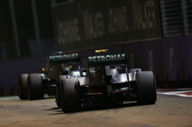 Nico Rosberg and Lewis Hamilton, Mercedes, Singapore GP 2013