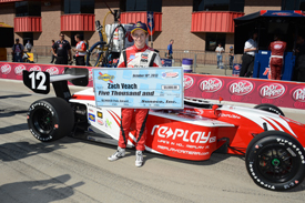 Zach Veach takes Fontana Indy Lights pole 2013