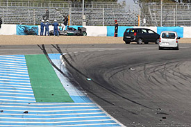Lewis Hamilton crash, Jerez 2014 F1 test