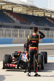 Romain Grosjean, Lotus, Bahrain F1 testing, February 2014