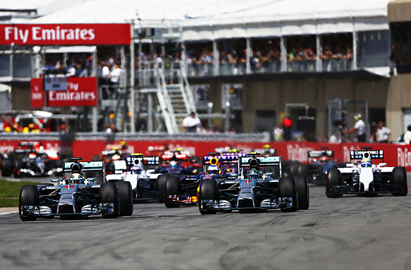Canadian Grand Prix start, 2014
