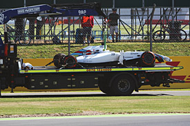Felipe Massa wreckage, British GP practice 2014