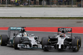 Button wasn't impressed with Hamilton's move, though he later toned his criticisms down