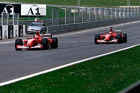 Michael Schumacher and Rubens Barrichello, Austrian GP 2002