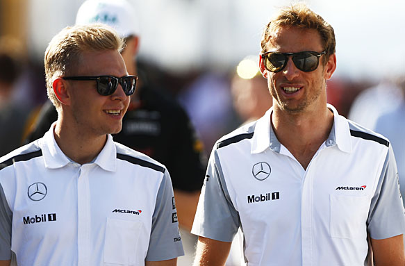 Kevin Magnussen and Jenson Button, F1 2014