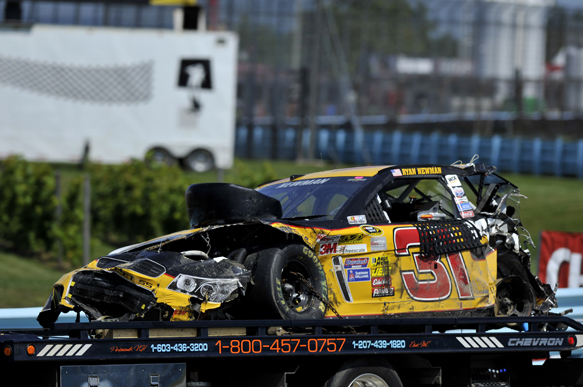Newman slams Glen after huge crash