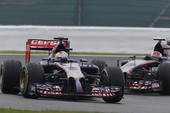 Jean-Eric Vergne and Daniil Kvyat, Toro Rosso, Hungarian GP 2014