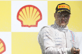 Valtteri Bottas, Belgian GP podium, Spa 2014