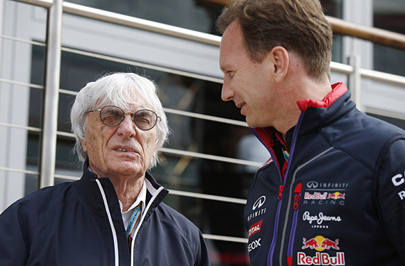 Bernie Ecclestone, Christian Horner, F1 2014