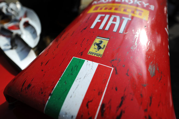 Ferrari logo on Fernando Alonso's retired car, Italian GP 2014, Monza