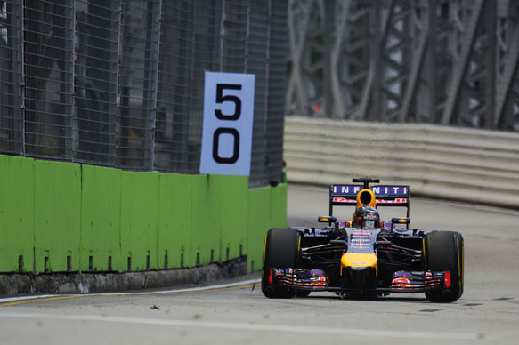 Sebastian Vettel, Red Bull, Singapore GP 2014