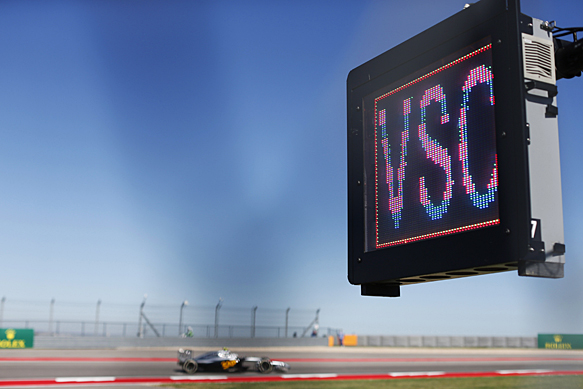 Virtual safety car (VSC) trial, US GP 2014, Austin