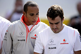 Lewis Hamilton and Fernando Alonso in 2007