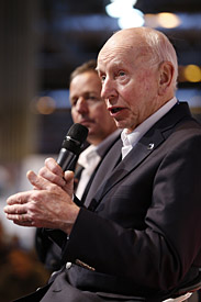 John Surtees and Martin Brundle at AUTOSPORT International 2014