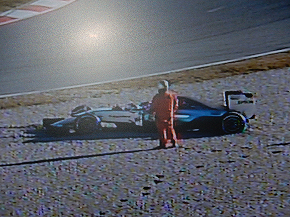 Nico Rosberg, Mercedes, goes off, Barcelona F1 testing February 2015
