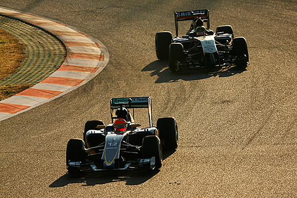 Felipe Nasr, Sauber and Pascal Wehrlein, Force India, Barcelona F1 test February 2015
