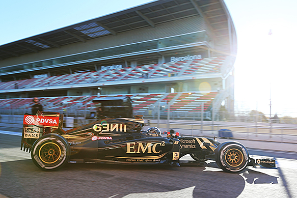 Romain Grosjean, Lotus, Barcelona F1 testing February 2015