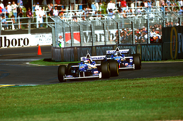 Jacques Villeneuve and Damon Hill, Williams, Australian GP 1996, Melbourne