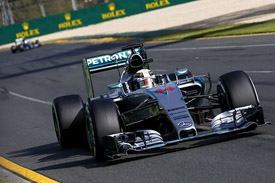 Lewis Hamilton leads Nico Rosberg, F1 2015