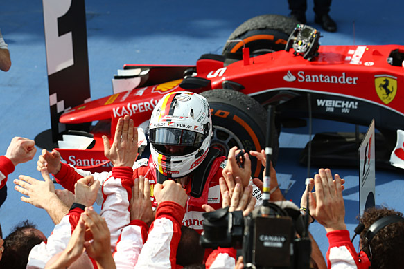 Sebastian Vettel wins Malaysian GP 2015