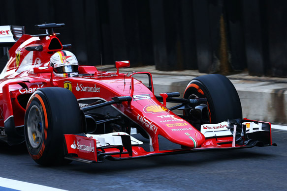 Sebastian Vettel, Ferrari, British GP 2015, Silverstone