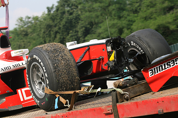 Jules Bianchi crash damage, Hungaroring GP2 2010